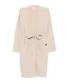 Max Mara Cashmere Cardigan With Belted Waist And Pockets In Neutral