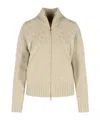 Max Mara Long-sleeved Cardigan In Nude