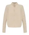Max Mara Afelio Wool And Cashmere Cardigan In Brown