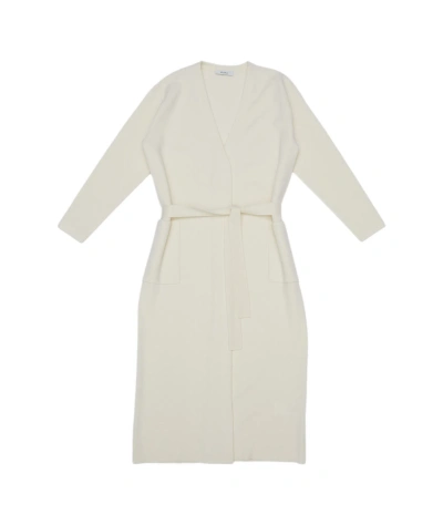 Max Mara V-neck Belted Cardigan In White