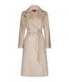 Max Mara Long-sleeved Cashmere Coat In Nude