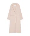 Max Mara Long-sleeved Cashmere Coat In Nude