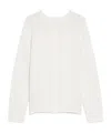 Max Mara Long-sleeved Cashmere Sweater In White