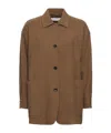 Max Mara Eligio Shetland Shirt Jacket In Brown