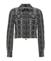Max Mara Black Tony Monogram-pattern Cropped Jacket In Black