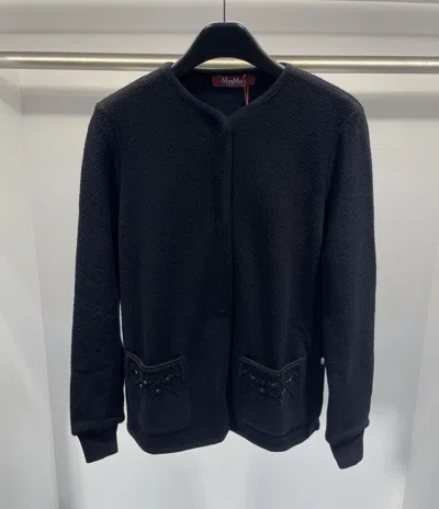 Max Mara Long-sleeved Casual Jacket In Black