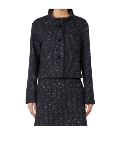 Max Mara Long-sleeved Casual Jacket In Black