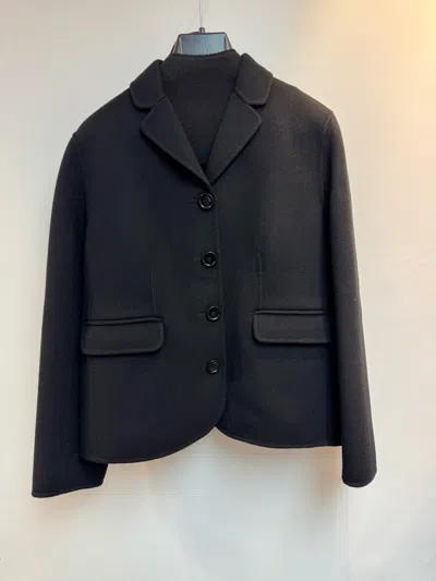Max Mara Long-sleeved Casual Jacket In Black
