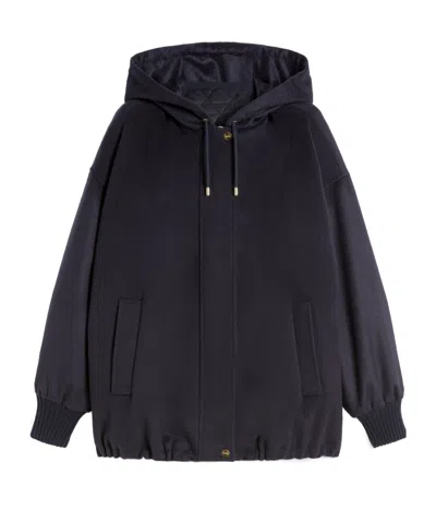 Max Mara Long-sleeved Casual Jacket In Blue