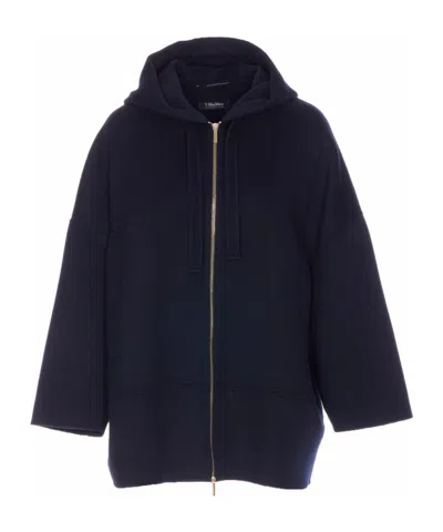Max Mara Long-sleeved Casual Jacket In Blue