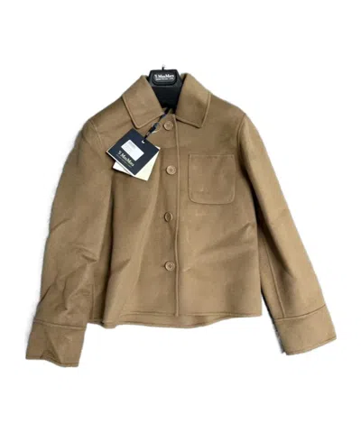 Max Mara Long-sleeved Casual Jacket In Brown