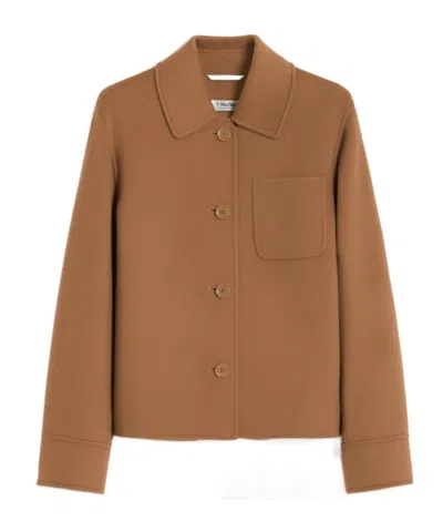 Max Mara Long-sleeved Casual Jacket In Brown