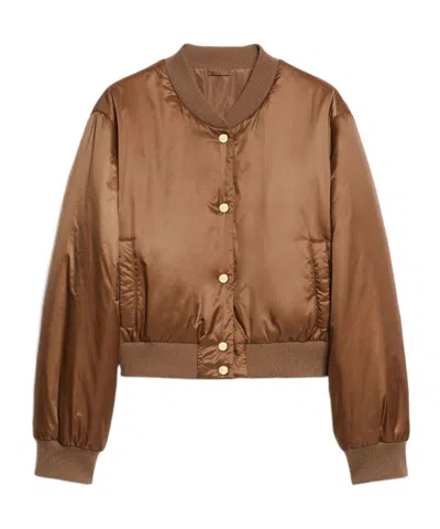 Max Mara Long-sleeved Casual Jacket In Brown