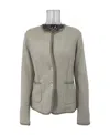 Max Mara Long-sleeved Casual Jacket In Gray