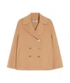 Max Mara Tan Double-breasted Jacket In Nude