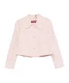Max Mara Collared Patch-pocket Jacket In Pink