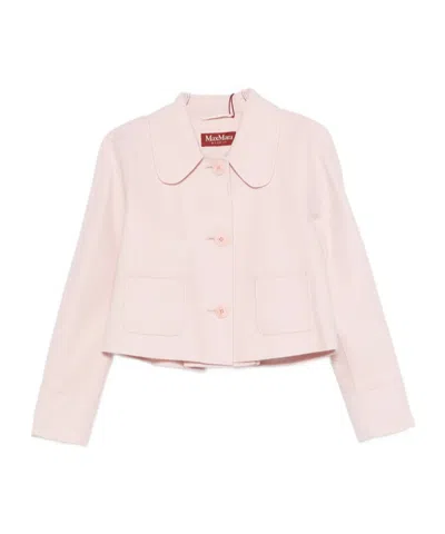 Max Mara Long-sleeved Casual Jacket In Pink