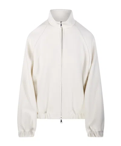 Max Mara Long-sleeved Casual Jacket In White