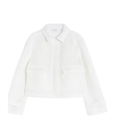 Max Mara Long-sleeved Casual Jacket In White