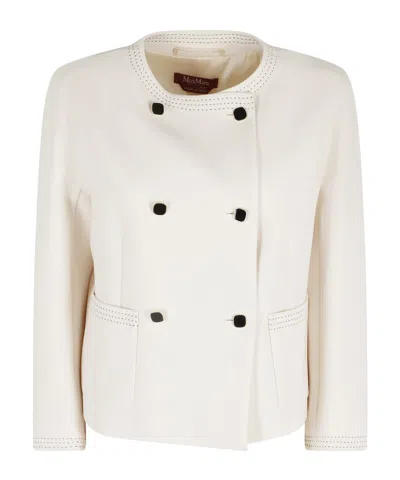 Max Mara Long-sleeved Casual Jacket In White