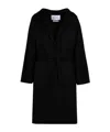 Max Mara Wrap Coat In Black Cashmere In Black