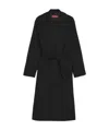 Max Mara Coat With Belted Waist And Side Pockets In Black