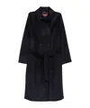 Max Mara Long-sleeved Coat In Black
