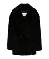 Max Mara Long-sleeved Coat In Black