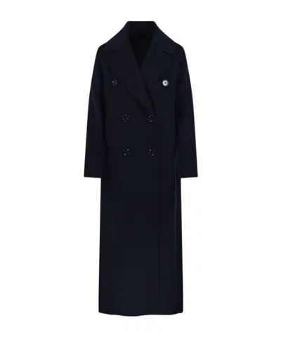 Max Mara Long-sleeved Coat In Black