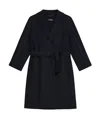Max Mara Black Arona Double-faced Short Wool Coat In Black