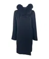 Max Mara Long-sleeved Coat In Black