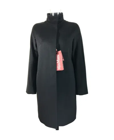 Max Mara Long-sleeved Coat In Black