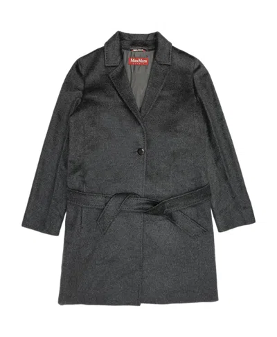 Max Mara Long-sleeved Coat In Black