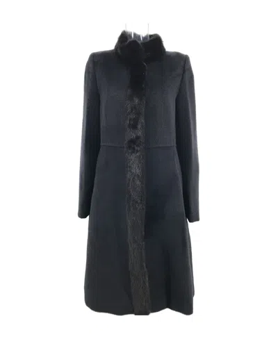 Max Mara Long-sleeved Coat In Black