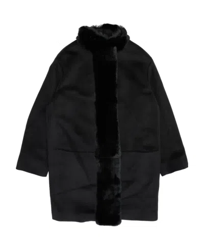Max Mara Long-sleeved Coat In Black