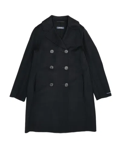 Max Mara Long-sleeved Coat In Black