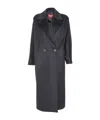 Max Mara Erice Black Coat In Black