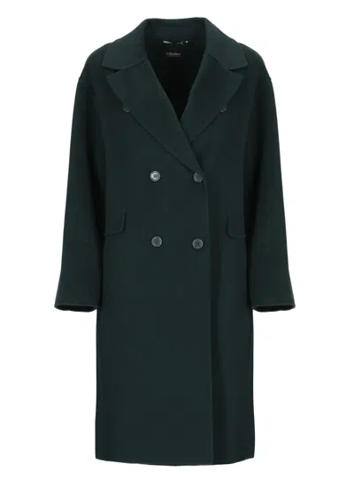 Max Mara Long-sleeved Coat In Black