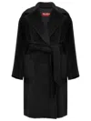 Max Mara Long-sleeved Coat In Black
