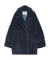 Max Mara Zebra Coat Navy In Black