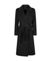 Max Mara Studio Brado Cappotto Collo Sciallato In Black