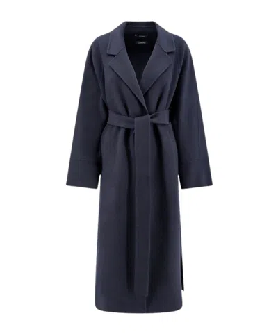Max Mara Long-sleeved Coat In Black