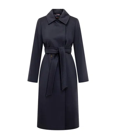 Max Mara Maxmara Studio Loriana Coat In Navy