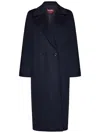 Max Mara Long-sleeved Coat In Black