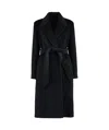 Max Mara Studio Asti Virgin Wool Coat In Black