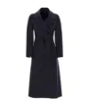Max Mara Long-sleeved Coat In Black