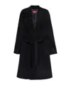 Max Mara Studio Blue Virgin Wool Coat In Blue