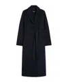 Max Mara Flared Wool Coat In Blue