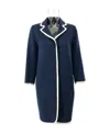 Max Mara Long-sleeved Coat In Blue