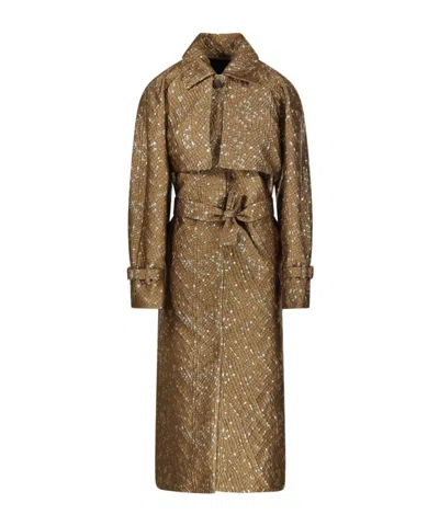 Max Mara Long-sleeved Coat In Brown